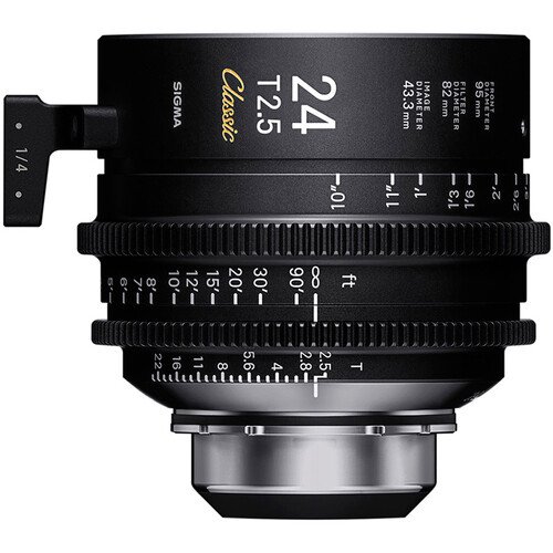 Sigma 24mm T2.5 FF Classic Cine Prime Lens with /i Technology (PL Mount Feet)