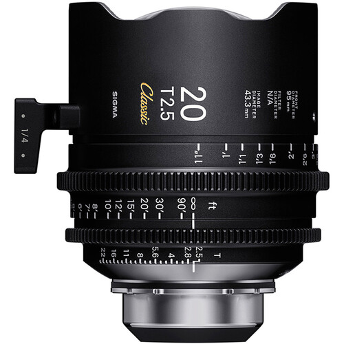 Sigma 20mm T2.5 FF Classic Cine Prime Lens with /i Technology (PL Mount Feet)