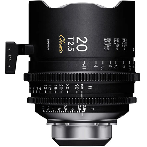 Sigma 20mm T2.5 FF Classic Cine Prime Lens with /i Technology (PL Mount Meters)
