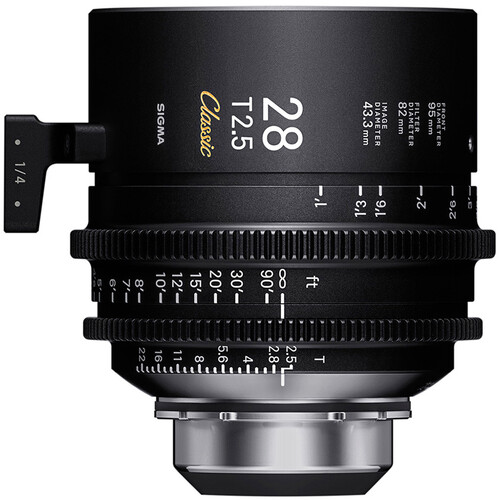 Sigma 28mm T2.5 FF Classic Cine Prime Lens with /i Technology (PL Mount Feet)