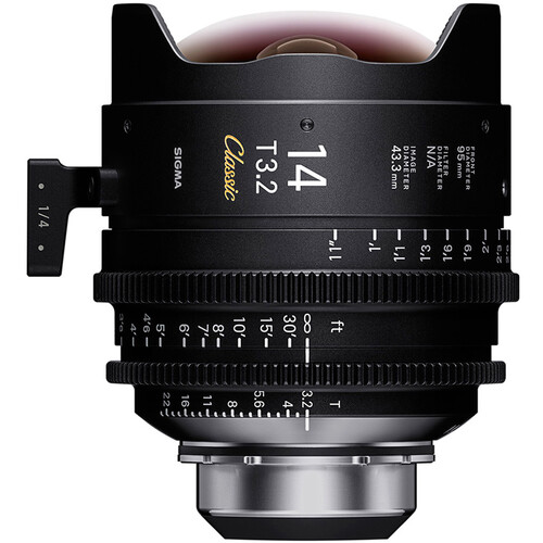 Sigma 14mm T3.2 FF Classic Cine Prime Lens with /i Technology (PL Mount Feet)