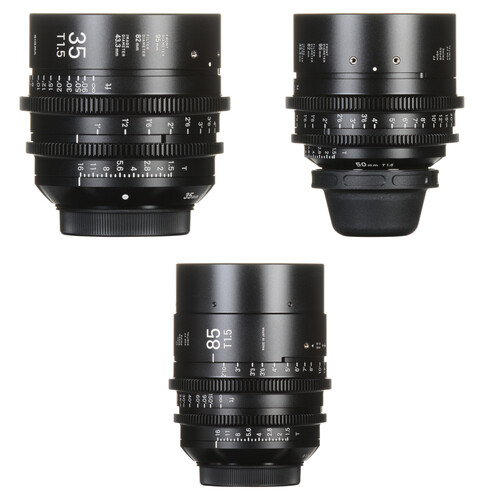 Sigma T1.5 FF High-Speed 35 50 & 85mm Pime Lens Bundle (EF Mount)