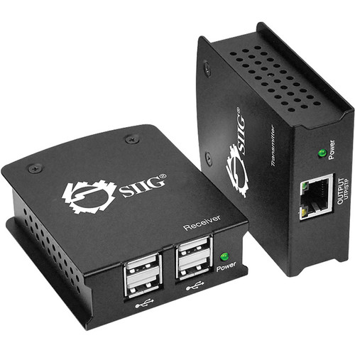 SIIG USB 2.0 4Port Extender (Black) JUEX0111S1 B&H Photo Video