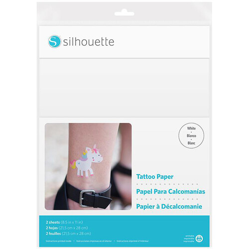 Silhouette Printable Temporary Tattoo Paper (8.5 x 11