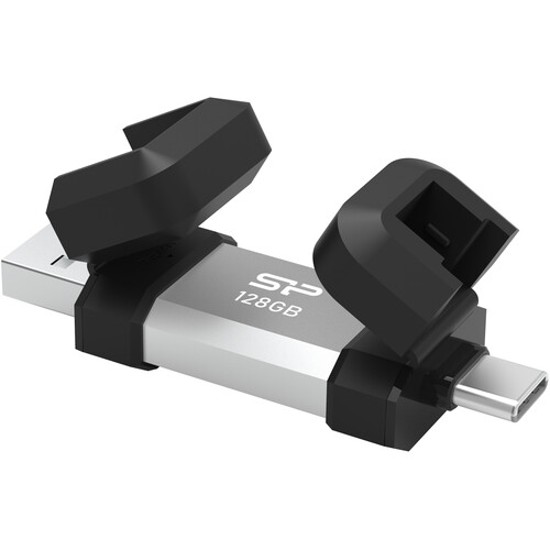 Silicon Power 128GB Mobile C51 USB 3.2 Gen 1 Flash Drive (Silver)