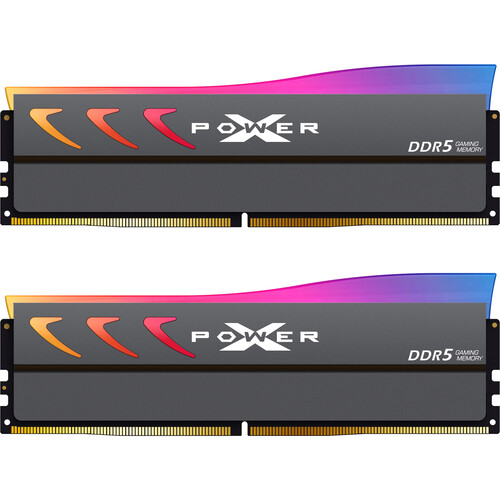 Silicon Power 32GB Storm DDR5 6000 MHz UDIMM Memory Kit with Heat Sink (2 x 16GB Gray)