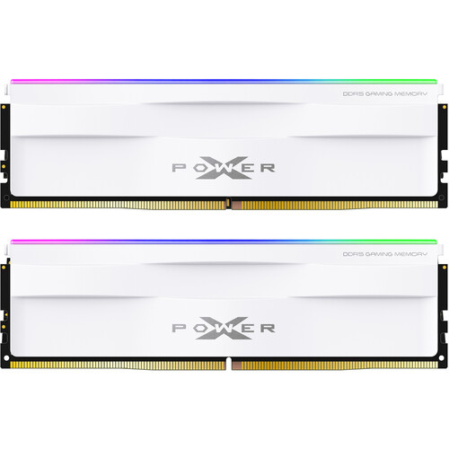Silicon Power 32GB Zenith RGB 6000 MHz DDR5 Desktop Memory Kit (2 x 16GB White)