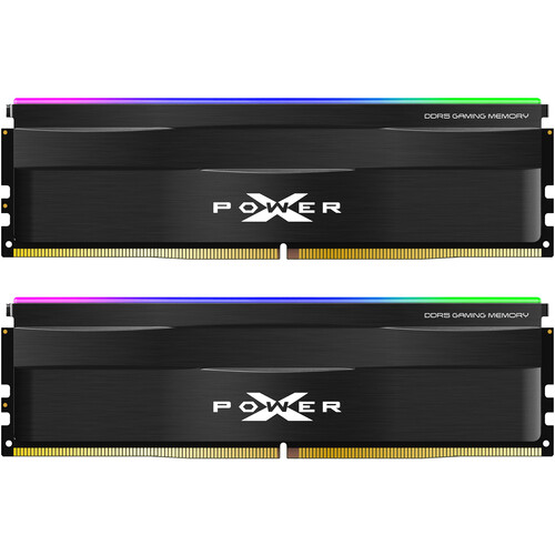 Silicon Power 64GB Zenith RGB 6000 MHz DDR5 Desktop Memory Kit (2 x 32GB Black)