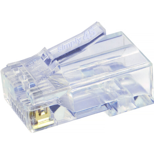 Simply45 Standard Cat5e RJ45 Modular Plugs (Blue Tint 20-Pack)