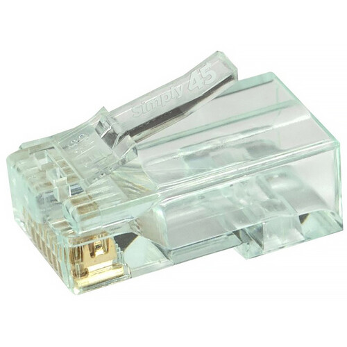Simply45 Pass-Through Cat6 UTP RJ45 Connector (Green Tint 20-Pack)