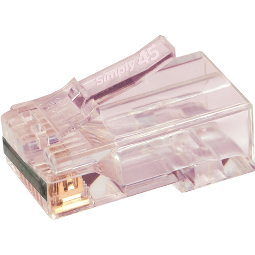 Simply45 ProSeries Cat 6/6a UTP Unshielded Pass-Through Modular Plug (Red 100-Piece Jar)