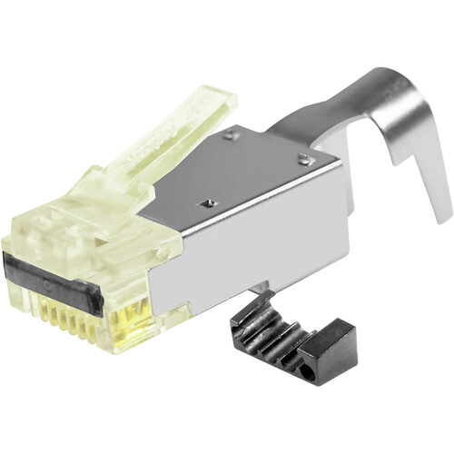 Simply45 ProSeries Cat 7a/7/6a STP Shielded External Ground Pass-Through Modular Plug (Yellow 50-Piece Jar)