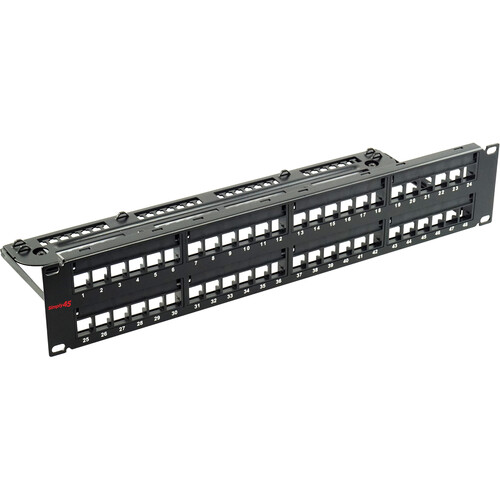 Simply45 S45-2048U Unshielded UTP Keystone Patch Panel (48-Port 2 RU)