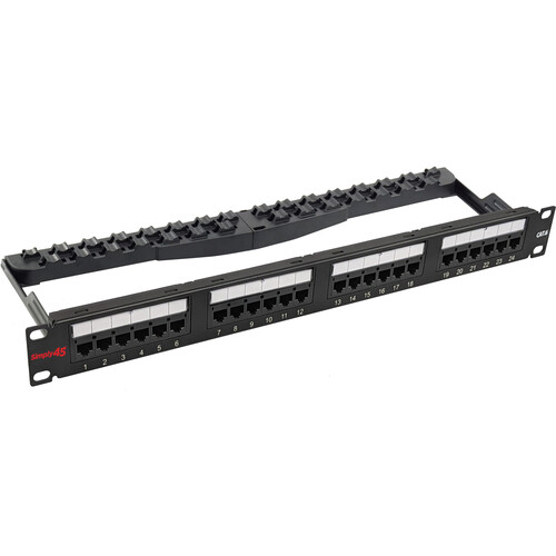 Simply45 S45-2624 24-Port Loaded Cat 6 UTP Patch Panel