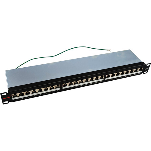 Simply45 24 Port Loaded Shielded Patch Panel (Cat7A/6A/6 1 RU)