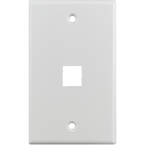 Simply45 1-Port Brush Wall Plate (White)