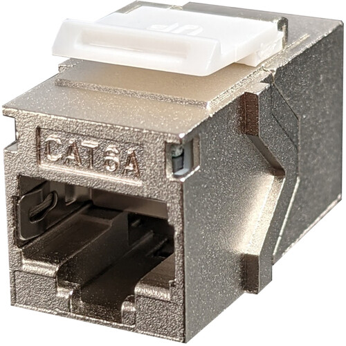 Simply45 S45-3275 10G Shielded Keystone Feed-Thru Coupler (Nickel)