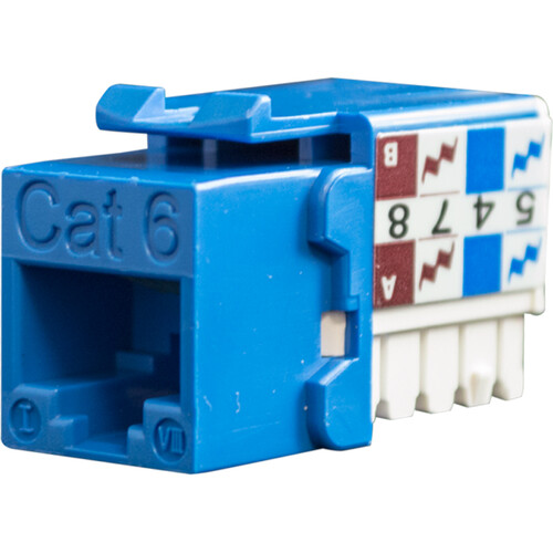 Simply45 Cat6 90 Unshielded Keystone Jack (Blue)