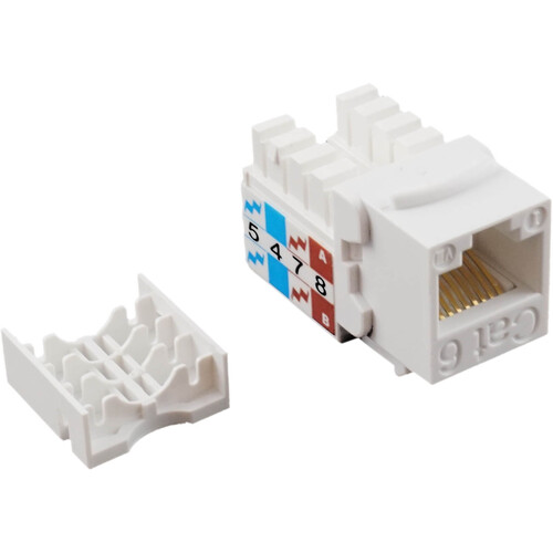 Simply45 Cat6 90 Unshielded Keystone Jack (White)
