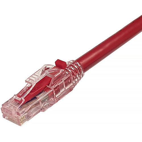 Simply45 PROSeries Cat6a Strain Reliefs with Locking Pin (Red Tint 100-Pack)