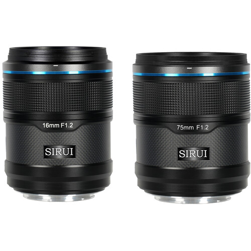 Sirui Sniper 2 Lens Kit with 16mm f/1.2 and 75mm f/1.2 Lens (Sony E Black)