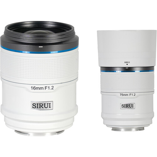 Sirui Sniper 2 Lens Kit with 16mm f/1.2 and 75mm f/1.2 Lens (Sony E White)