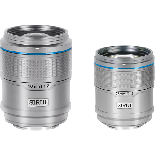 Sirui Sniper 2 Lens Kit with 16mm f/1.2 and 75mm f/1.2 Lens (FUJIFILM X Silver)