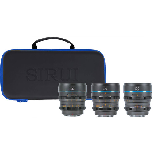 Sirui Night Walker T1.2 S35 Cine 3-Lens Set (X-Mount Gunmetal Gray)
