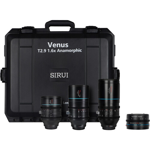 Sirui Venus T2.9 1.6x Full-Frame Anamorphic 3-Lens Kit with 1.25x Adapter (35/75/150mm L-Mount)