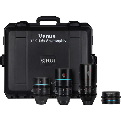 Sirui Venus T2.9 1.6x Full-Frame Anamorphic 3-Lens Kit with 1.25x Adapter (35/75/150mm Canon RF)