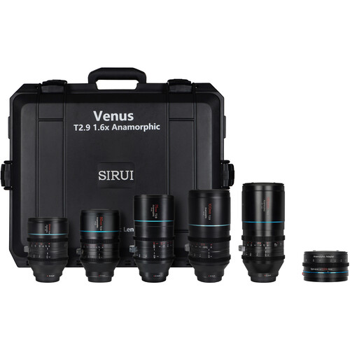 Sirui Venus T2.9 1.6x Full-Frame Anamorphic 5-Lens Kit with 1.25x Adapter (35/50/75/100/150mm Sony E)
