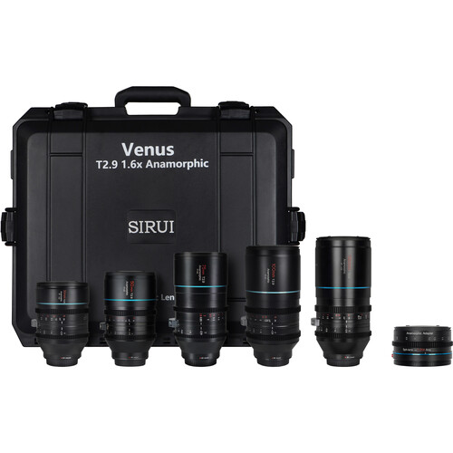 Sirui Venus T2.9 1.6x Full-Frame Anamorphic 5-Lens Kit with 1.25x Adapter (35/50/75/100/150mm Canon RF)