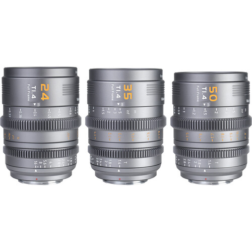 Sirui VP-1 Vision Prime T1.4 Full-Frame Cine 3-Lens Kit (Multi-Mount Metal Gray)