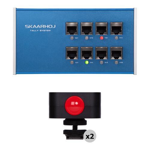 SKAARHOJ Tally Box + 2 x Tally Lights Bundle