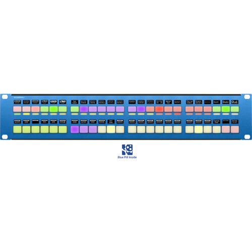 SKAARHOJ Rack Fly Duo Universal Control Panel with Blue Pill Inside