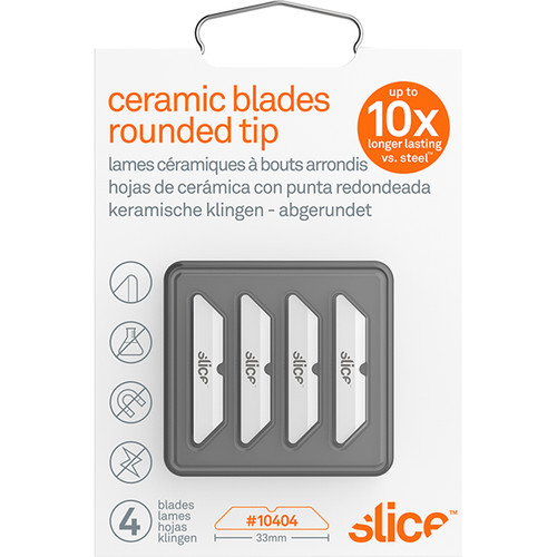 Slice Ceramic Box Cutter Blades (Rounded Tip Pack of 4)
