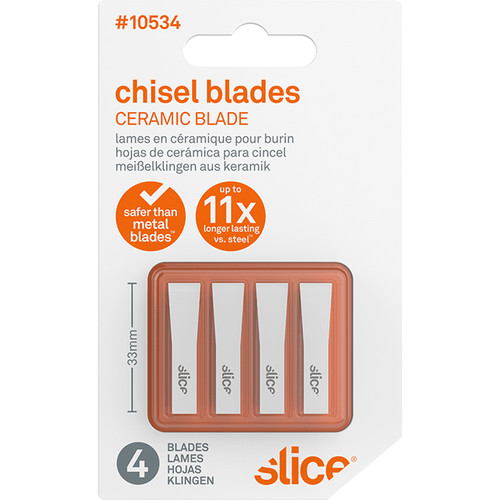 Slice 10534 Chisel Blades (Single-Edge Pack of 4)