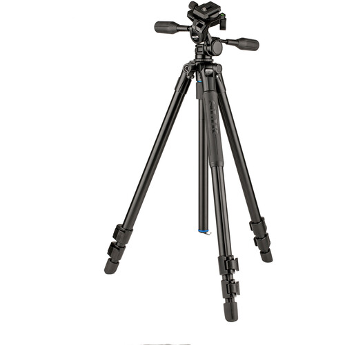 SLIK Pro AL-523-3W Aluminum 3-Section Tripod with Arca-Type 3-Way Pan-Tilt Head