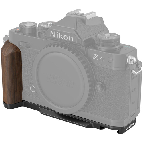 SmallRig L-Shape Mounting Plate with Wood Grip for Nikon Zfc (Black)