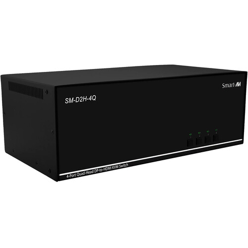 Smart-AVI SM-D2H-4Q 4-Port Quad-Head 4K DisplayPort to HDMI KVM Switch