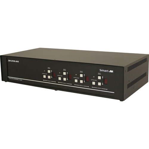 Smart-AVI 8-Port DVI-D KVM Matrix Switch with Audio and USB 2.0 Support (4 Users)