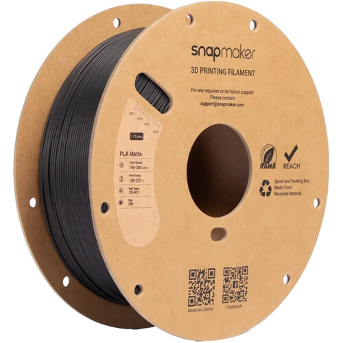 Snapmaker Matte PLA Filament (Carbon Black)