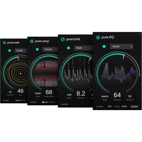 Sonible pure:bundle AI-Powered EQ Reverb Compression and Limiting Plug-Ins