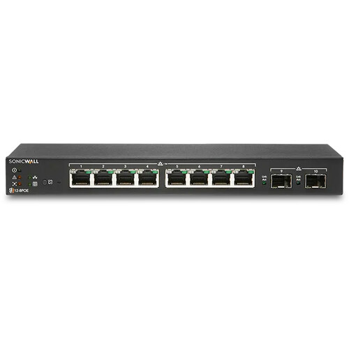 SonicWALL SWS12-8 8-Port Gigabit Managed Network Switch with 3-Year Management & Support Service