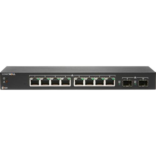SonicWALL SWS12-8 8-Port Gigabit Managed Network Switch