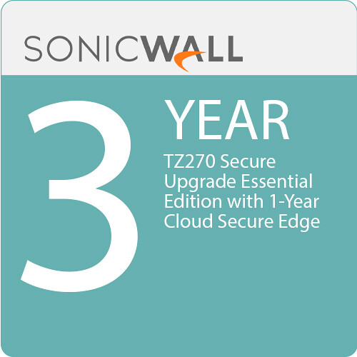 SonicWALL TZ270 Secure Upgrade 3-Year Essential Edition with 1-Year CSE