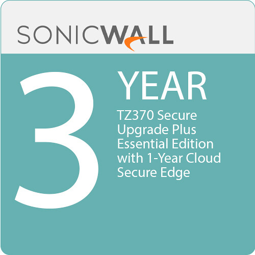 SonicWALL TZ370 Secure Upgrade Plus Essential Edition with 1-Year CSE (3-Year)