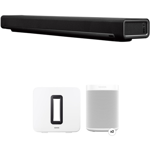 Sonos PLAYBAR Wireless Soundbar, Wireless Speaker Pair, and B&H