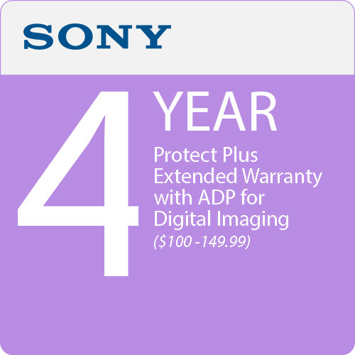 Sony 4-Year Protect Plus Extended Warranty with ADP for Digital Imaging Bundles ($100 - $149.99)