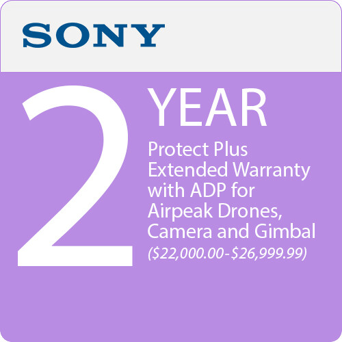 Sony 2-Year Protect Plus Extended Warranty with ADP for Airpeak Drones Camera and Gimbal ($27000.00-$31999.99)